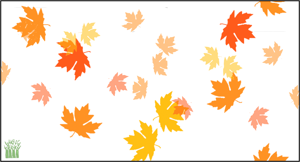 Buntes animiertes Herbstlaub fällt nach unten.